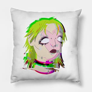 Glitchy punk Pillow