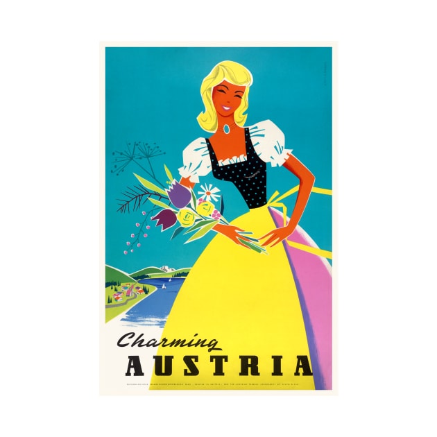 Charming Austria Vintage Travel Poster by vintagetreasure