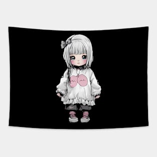 Sad Kawaii Girl Tapestry