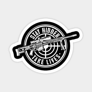 Stay Hidden, Take Lives (White version) Magnet