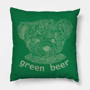 Green Beer Saint Patricks Day Pillow