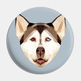 Low Poly Husky Pin