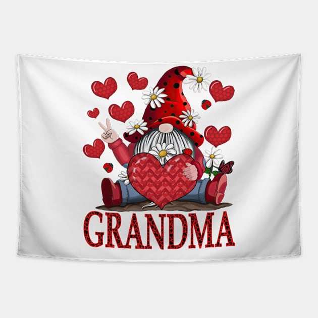 Gnome Grandma Valentine Tapestry by celestewilliey