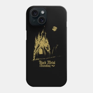 Black Metal Burning Church (gold version) Phone Case