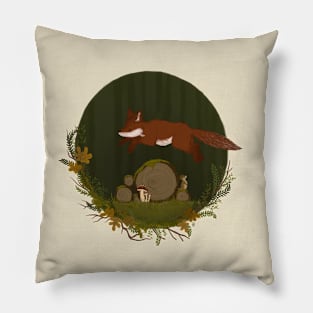 Forest Fox Run Pillow