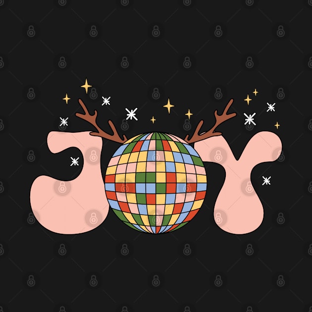 Retro Disco Ball Christmas Joy by BadDesignCo