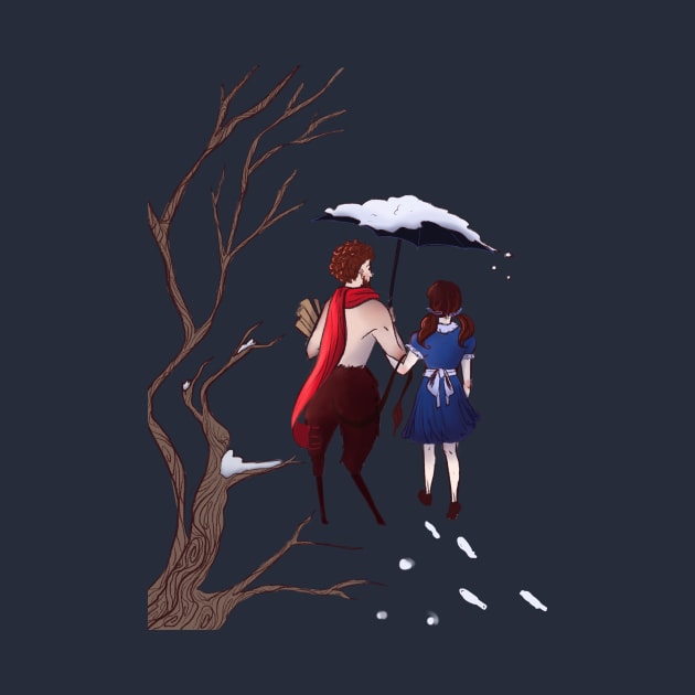 Tumnus and Lucy by La Volpe