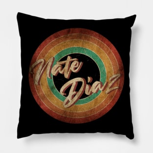 Nate Diaz -Vintage Circle Art Pillow