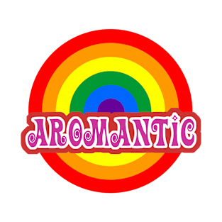 Aromantic LGBT Pride Rainbow Flag Roundel. T-Shirt