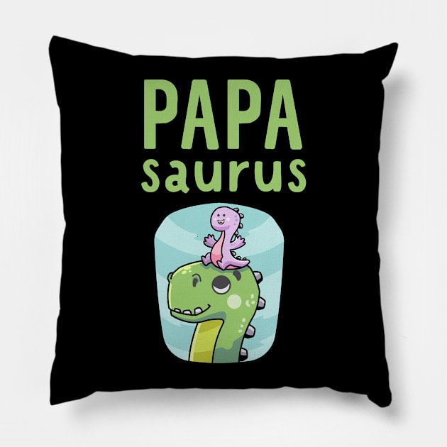 Papa Saurus Pillow by My Tribe Apparel