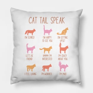Cat mama Cat tail translation Pillow