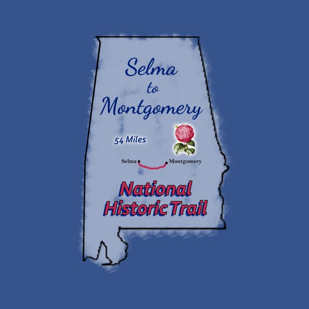 Route Map of Selma to Montgomery National Historic Trail by numpdog