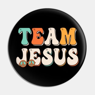 Team Jesus Retro Christian Pin