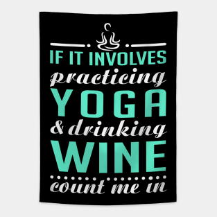 Yoga and Wine Tapestry