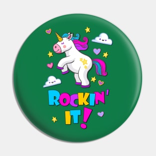 Rocking It Dancing Unicorn Pin