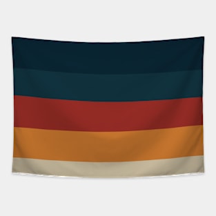 Vintage Style Retro Stripes Tapestry