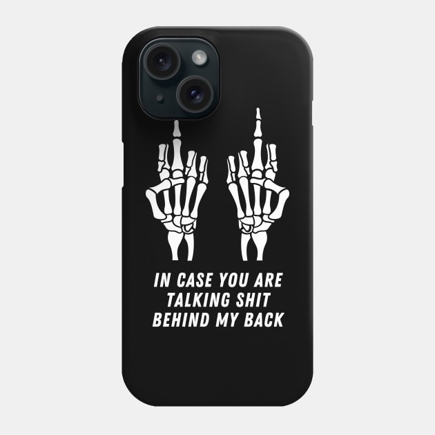 Skeleton middle finger quote Phone Case by Yula Creative