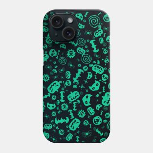 Halloween Pattern Art Design Green Phone Case