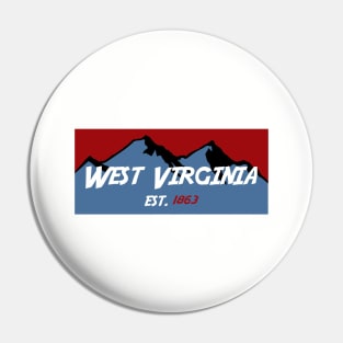 West Virginia Mountains Pin