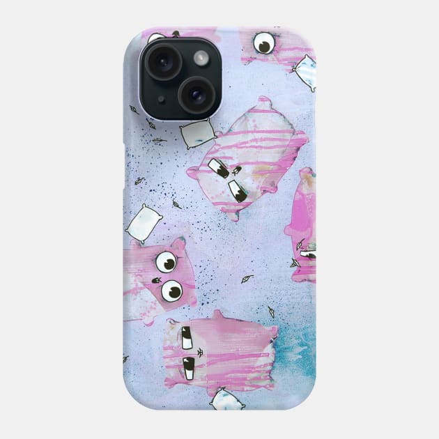 Pillow Fight! Phone Case by art official sweetener