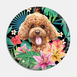 Tropical Red Toy Poodle 1 Pin