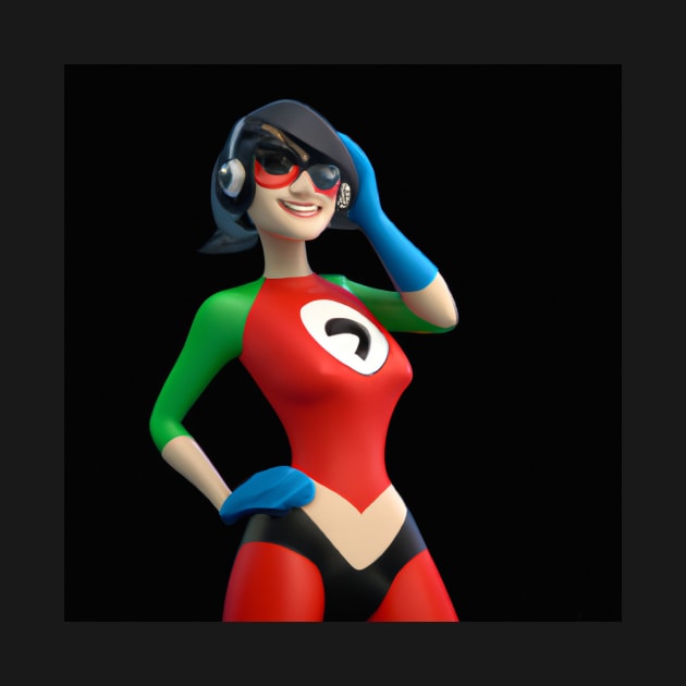 Cartoon Female Superhero by richard49