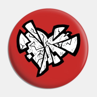 Shattered Heart Pin