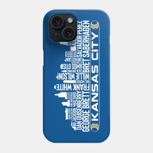 Kansas City Baseball Team All Time Legends, Kansas City Skyline Phone Case