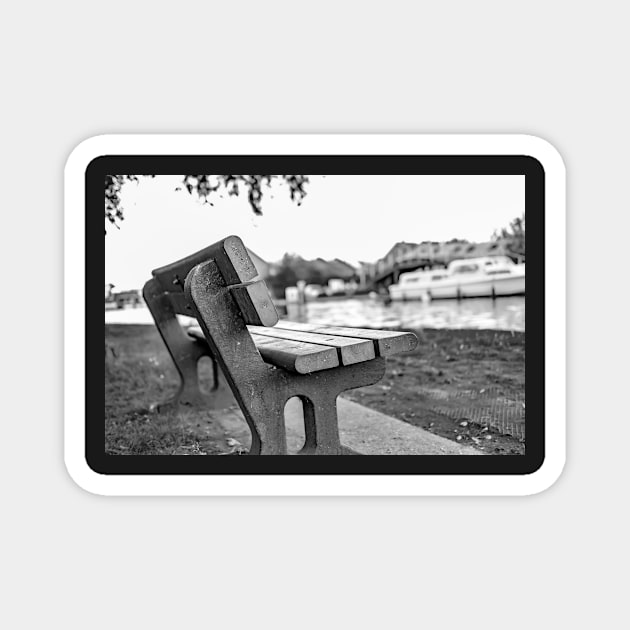 Outdoor bench by the River Bure Magnet by yackers1