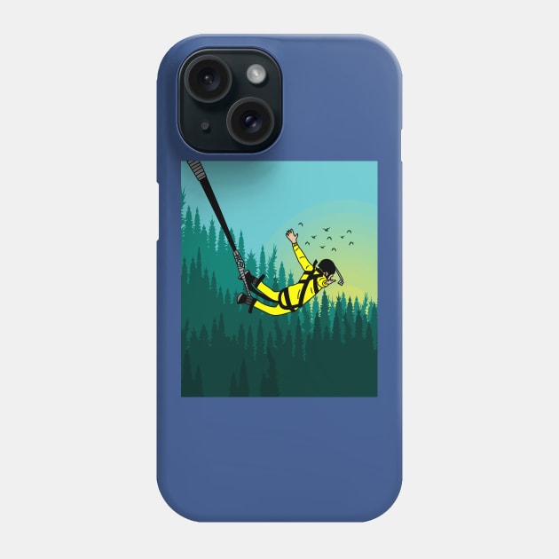 Bungee Jumping Jump To Freedom Phone Case by flofin