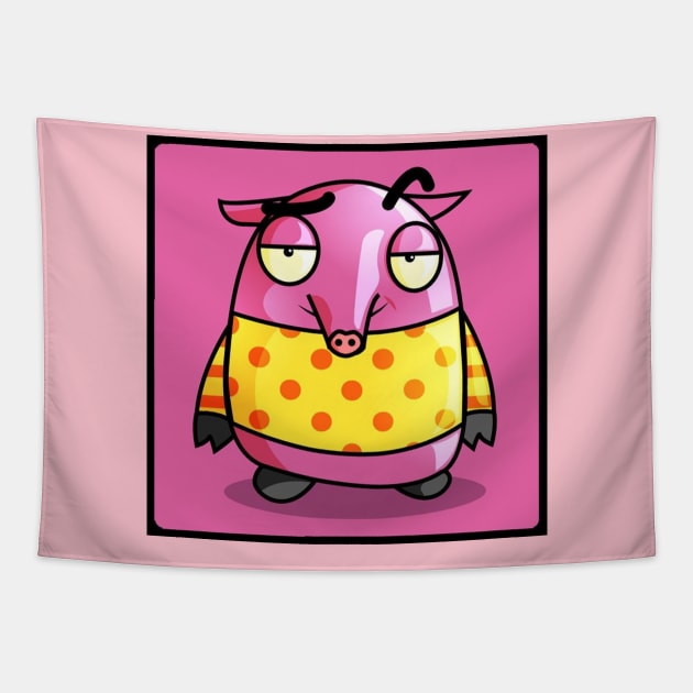 spoiled pig Tapestry by gamecard456.doom