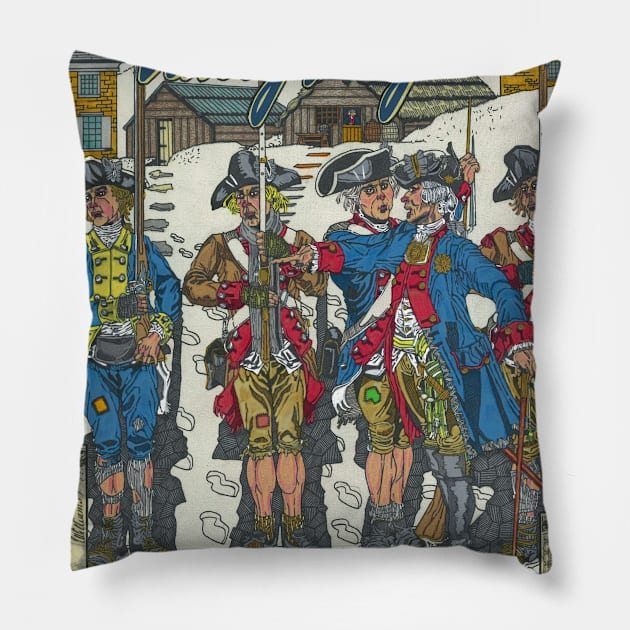 Valley Forge-1778 Pillow by SnowFlake Comix