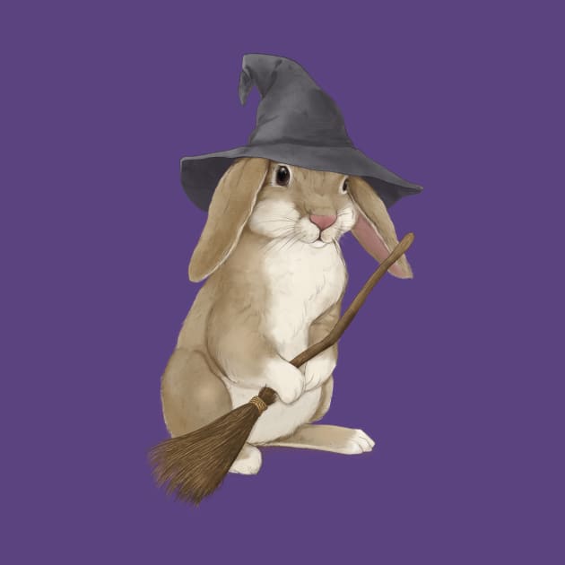 Hoppy Halloween Witch Bunny by LauraGraves