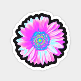 Pink Holographic Daisy Magnet