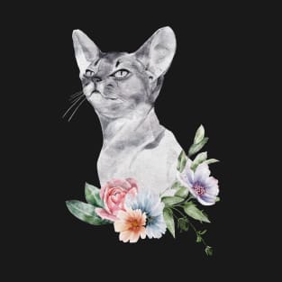 Floral Wild Cat Animal Spirit Costume Cute Wildlife Rescue T-Shirt