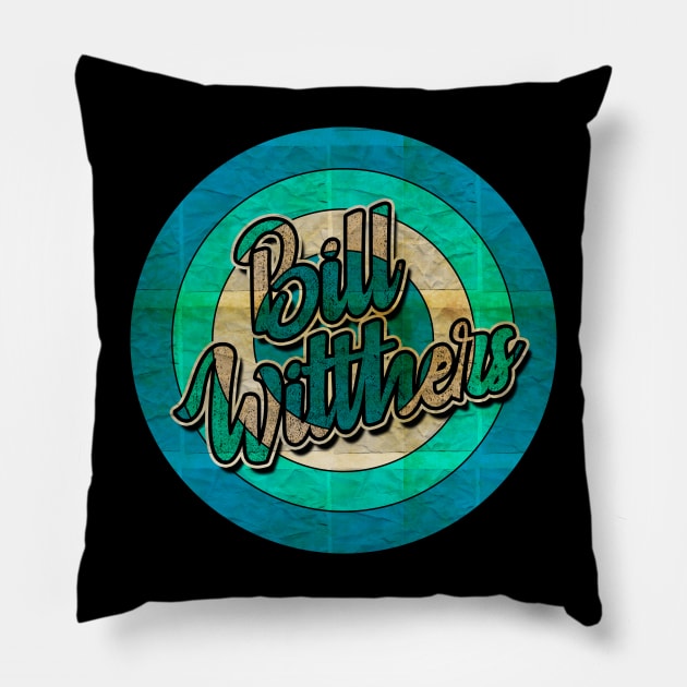 Retro Vintage Bill Withers Pillow by Electric Tone