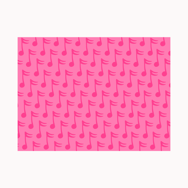 Pink Musical Notes Pattern by XOOXOO