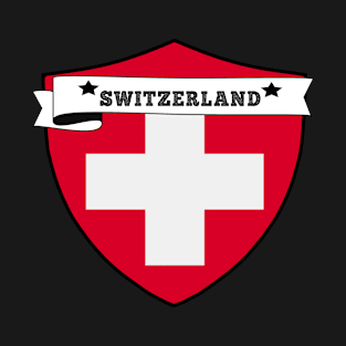 SWITZERLAND COUNTRY SHIELD, MINIMALIST SWITZERLAND FLAG, I LOVE SWITZERLAND , BORN IN SWITZERLAND , SWITZERLAND T-Shirt