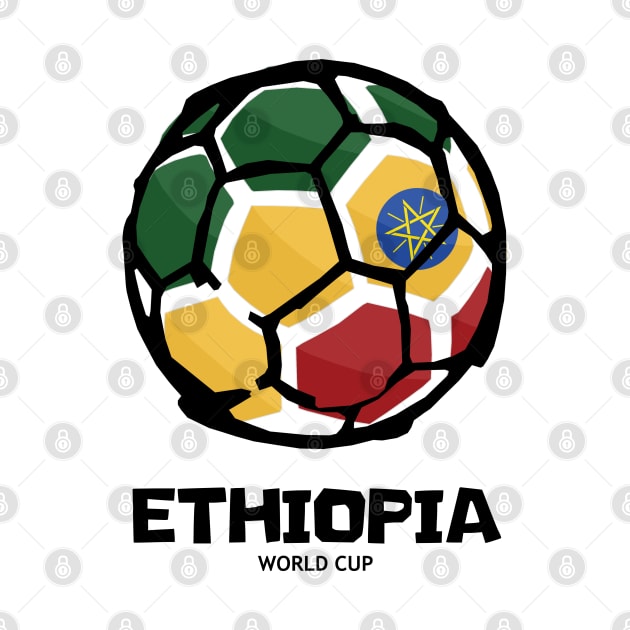 Ethiopia Football Country Flag by KewaleeTee