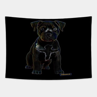 Baby Puppy Pitbull Art Tapestry