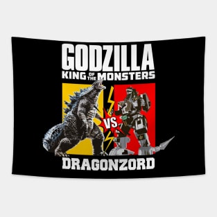 Godzilla King of the Monsters vs Dragonzord Tapestry