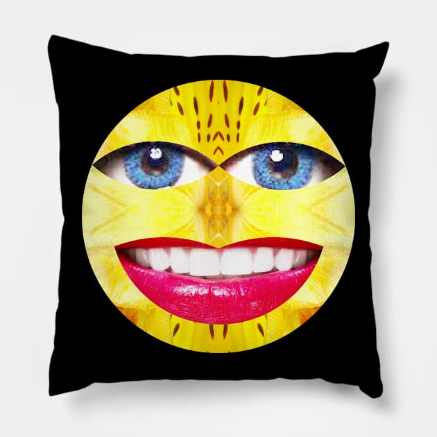 Smiley Face Have a Nice Day Happy Promote Happiness Joy Pillow by GeronimoTribe