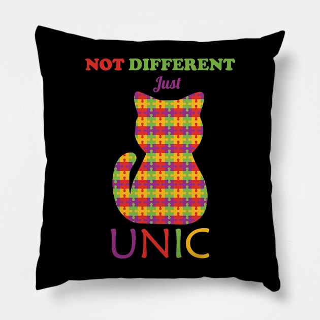 Cat not different just unic Pillow by Catwizz