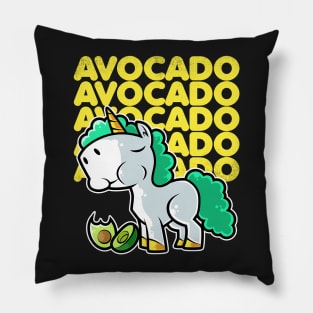 Cute Unicorn Eating Avocado Kawaii Neko Anime product Pillow
