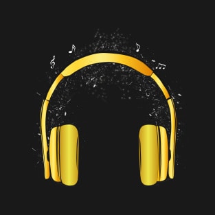 Gold Earphone T-Shirt