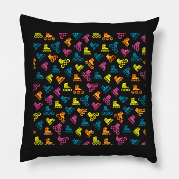 Funky Inline Skates Pillow by HenrisKas