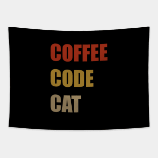 COFFEE CODE CAT Tapestry