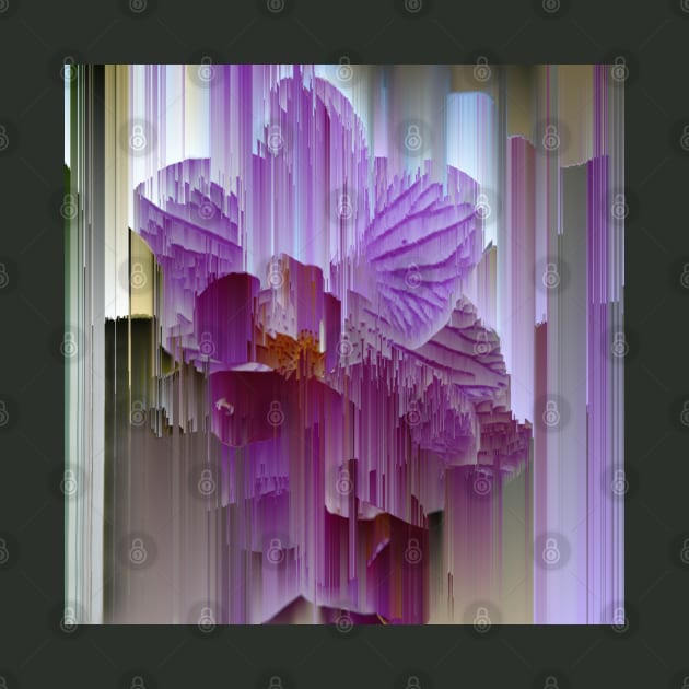 Glitched Purple Orchid by JillyBeanDesign