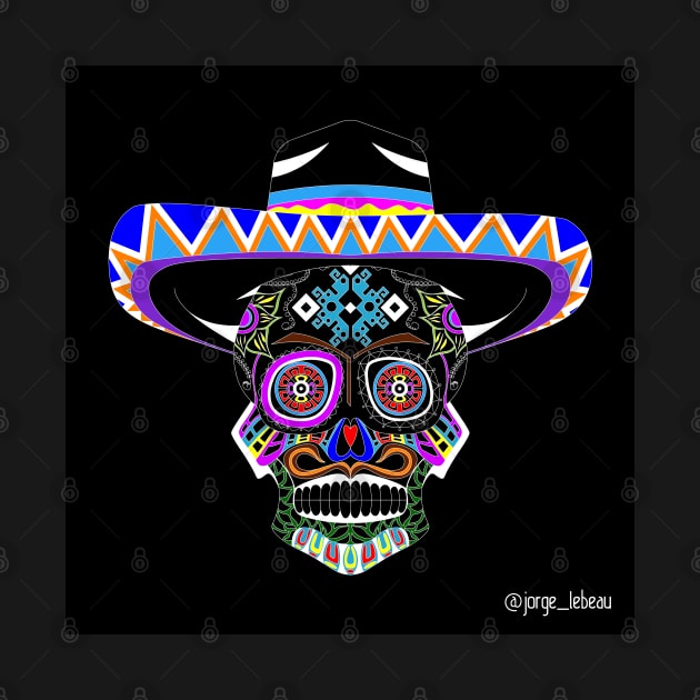 don mariachi in sombrero pattern ecopop by jorge_lebeau