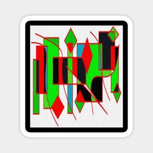 Green red and black Magnet